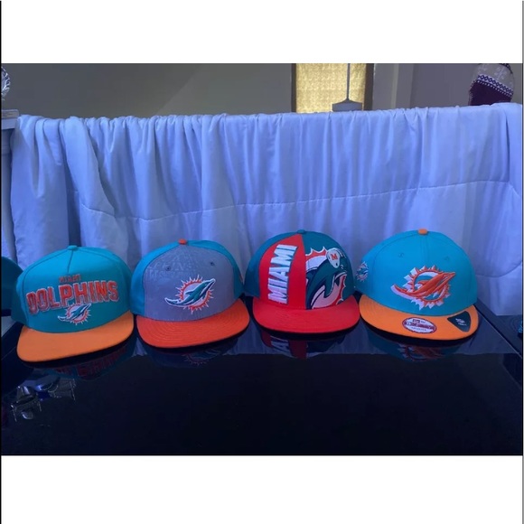 Miami Dolphins and Miami Heat Hats